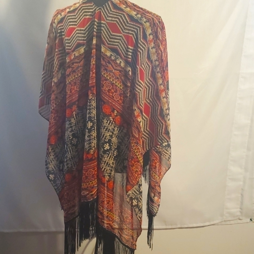 New with Tags Dress Barn Boho✨✨ Kimono Scarf Wrap One size fits Most - Picture 9 of 11